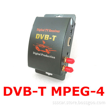 2 Video Output Mobile Digital TV Tuner Receiver MPEG-4 Car DVB-T with Dual Tuner